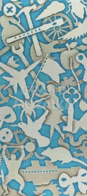 Мозаичное панно (Silhouette Turquoise B), серия Decorations