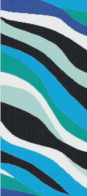 Мозаичное панно (Onde 20 Blu C), серия Decorations