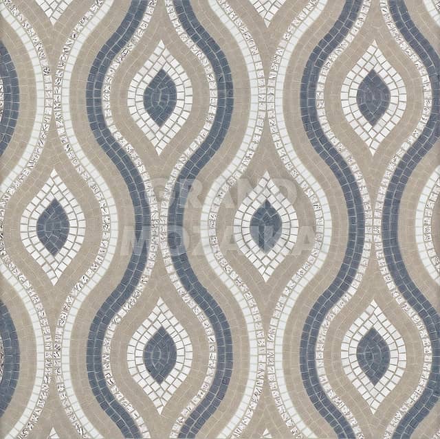 Художественное мозаичное панно (Drops Grey), серия Decorations