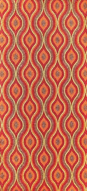 Художественное мозаичное панно (Drops Red), серия Decorations