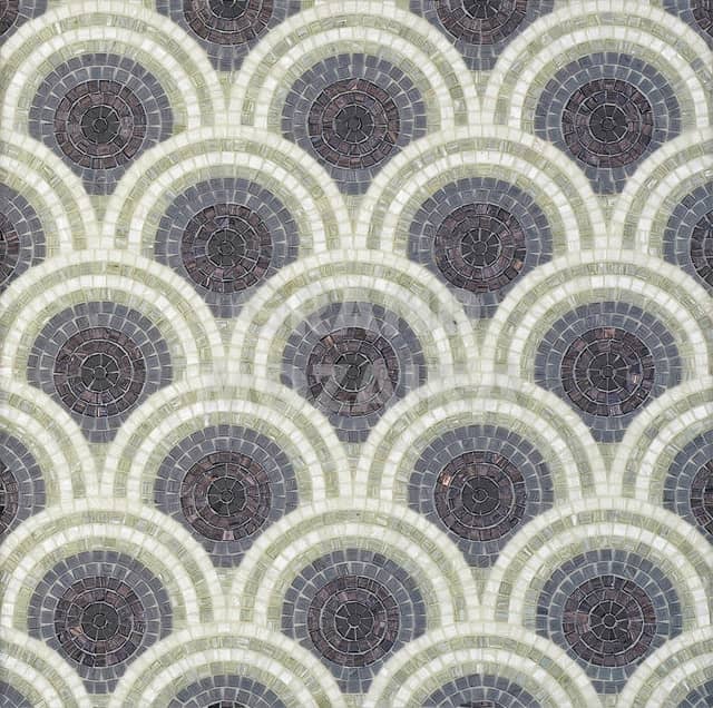 Художественное мозаичное панно (Loop Black), серия Decorations