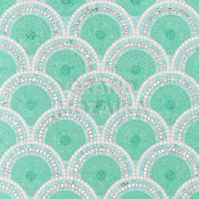 Художественное мозаичное панно (Loop Green), серия Decorations