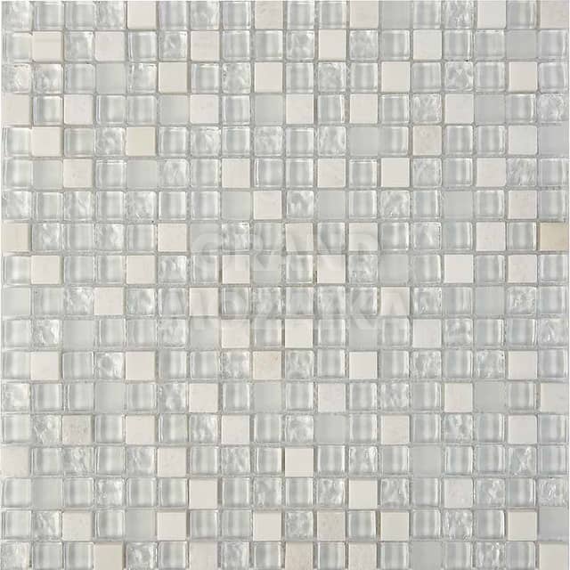 Мозаика из мрамора и стекла, серия Mix Pixel