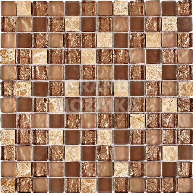Мозаика из мрамора и стекла, серия Mix Pixel