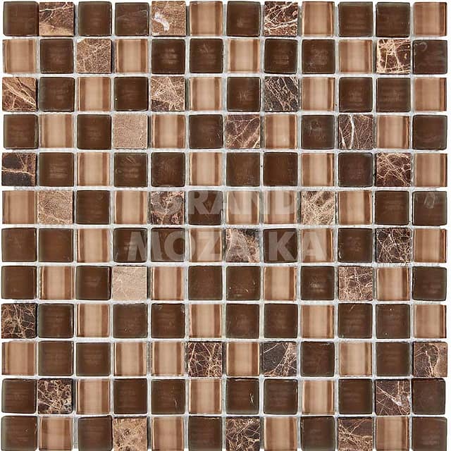 Мозаика из мрамора и стекла, серия Mix Pixel