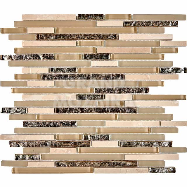 Мозаика из мрамора и стекла, серия Mix Pixel