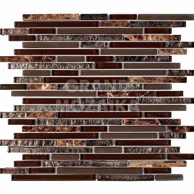 Мозаика из мрамора и стекла, серия Mix Pixel