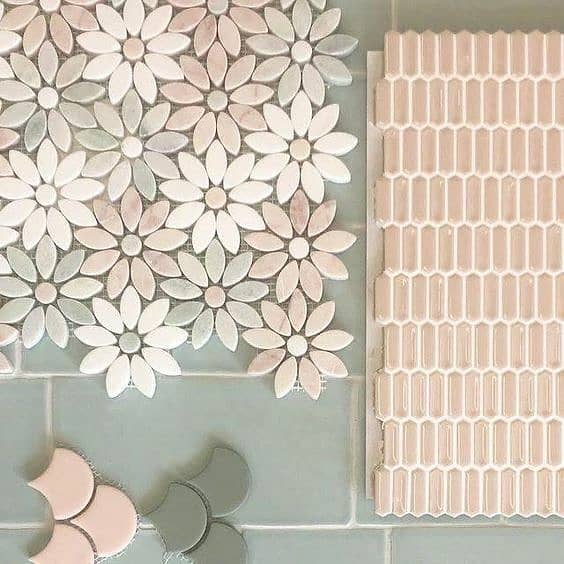 Мозаика из мрамора Цветы 