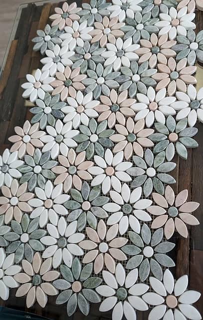 Мозаика из мрамора Цветы 