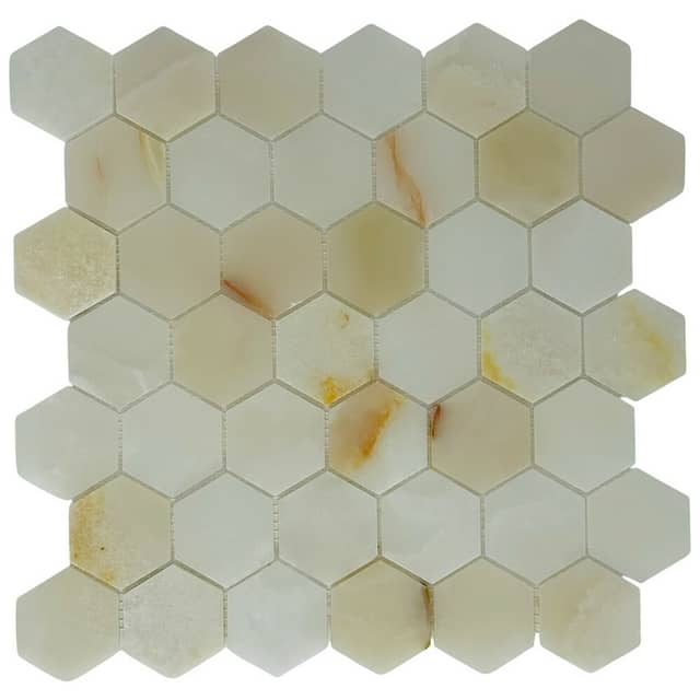 Мозаика из оникса, серия Hexagon