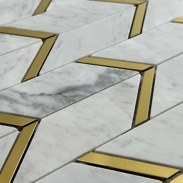 Мозаика из мрамора и металла, серия Carpet Series