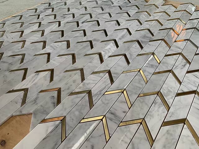 Мозаика из мрамора и металла, серия Carpet Series