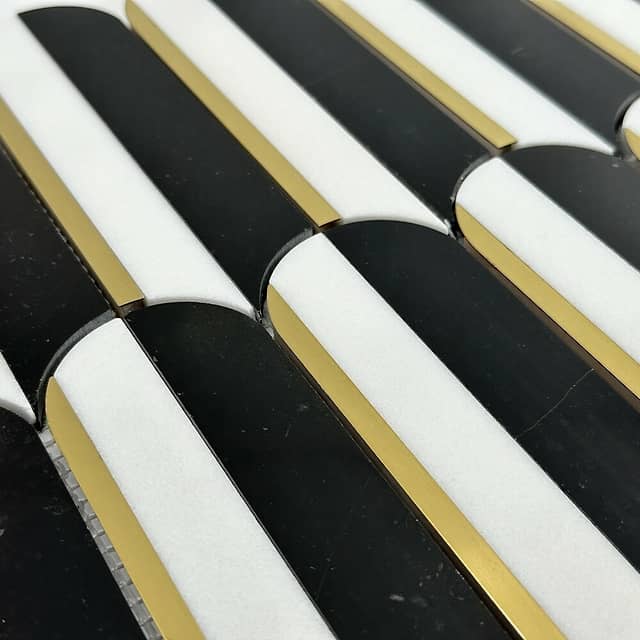 Мозаика из мрамора и металла, серия Carpet Series