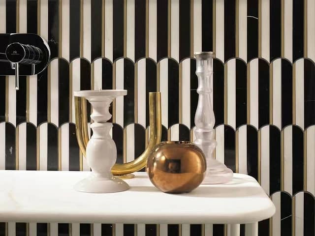 Мозаика из мрамора и металла, серия Carpet Series