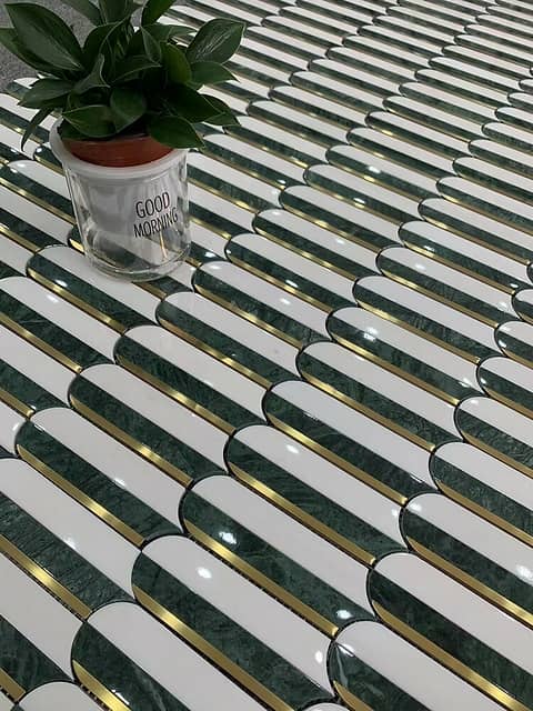 Мозаика из мрамора и металла, серия Carpet Series